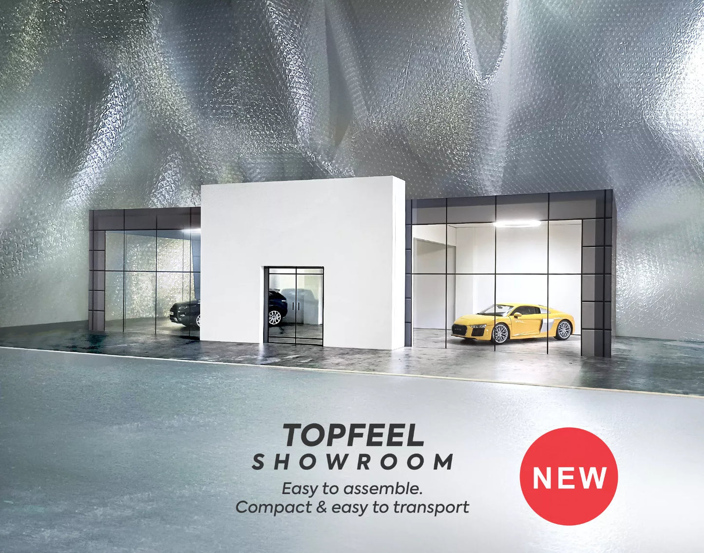 TOPfeel шоурум за моделни автомобили в мащаб 1:18 – LED диорама витрина