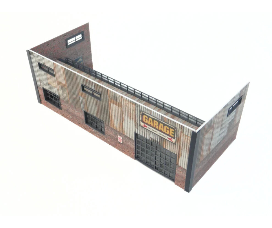 Кит за диорама – Двуетажен тухлен/бетонен гараж в мащаб 1:60-1:64