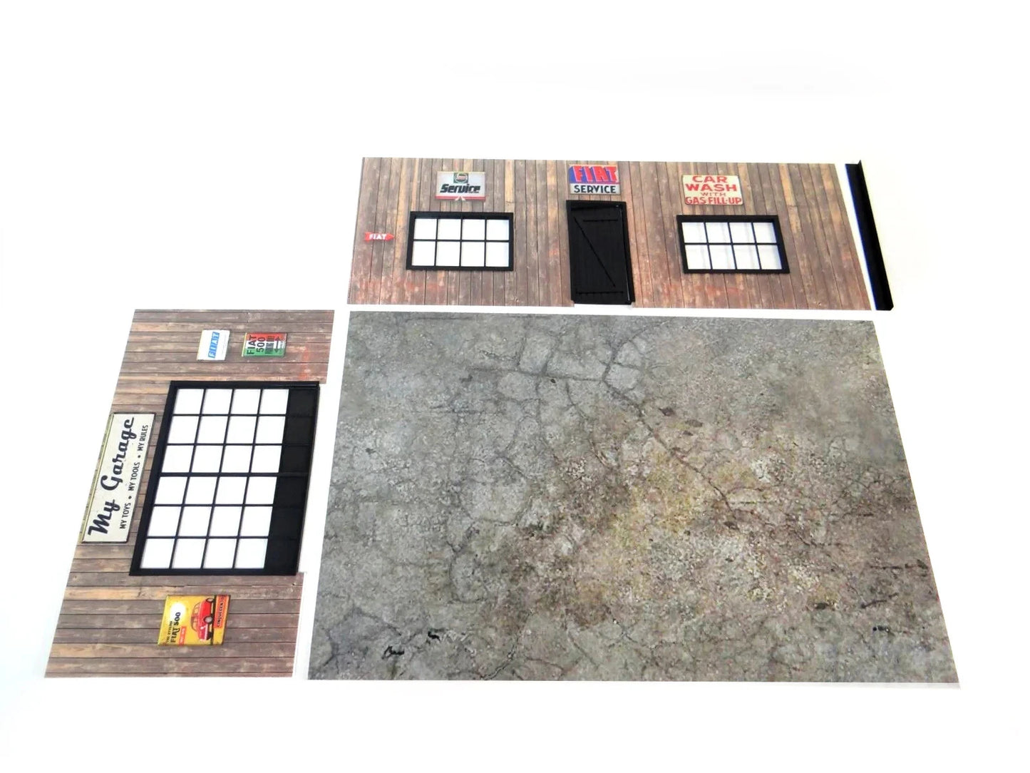 Дървен гараж - Модел на автосервиз – Мащаб 1:18