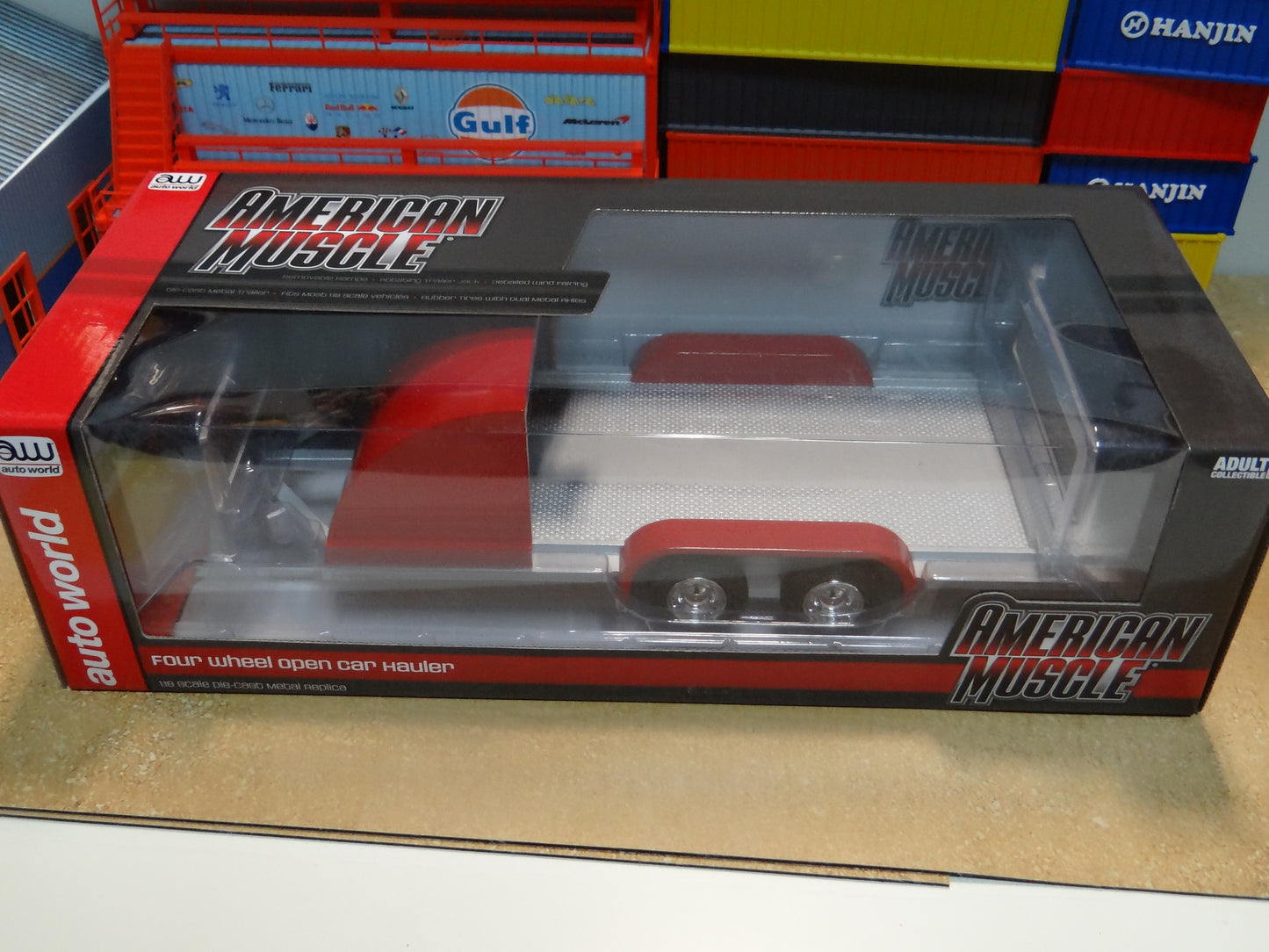 Autoworld 1:18 Ремарке с четири колела за превоз на автомобили
