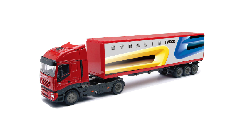 Метален камион IVECO STRALIS с контейнер от NEWRAY – 45 см