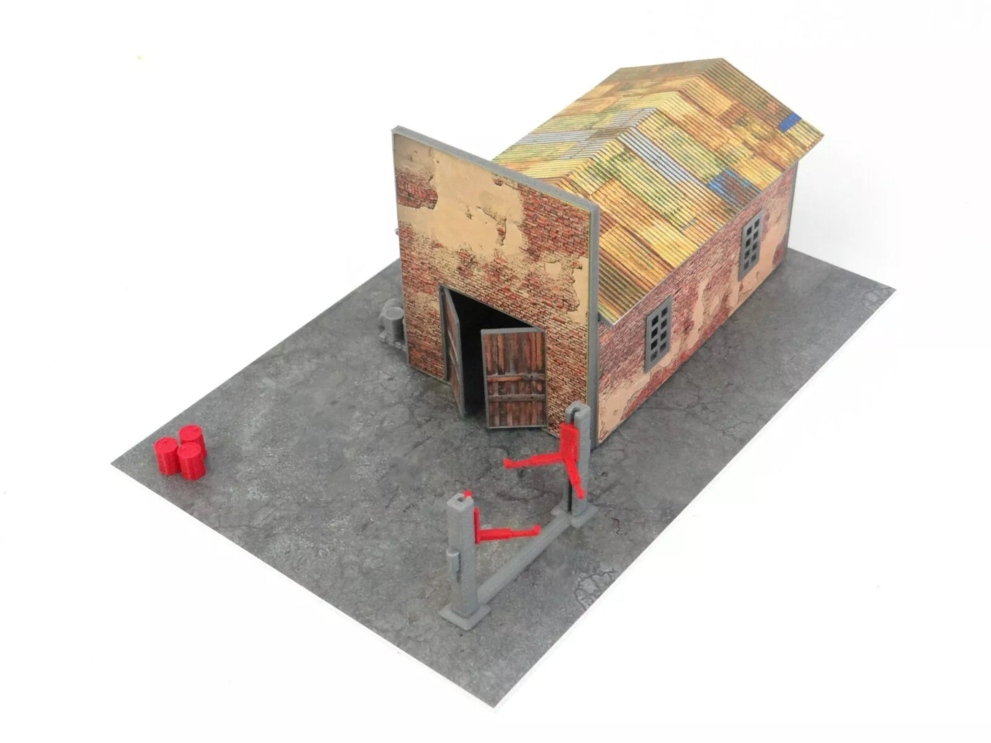 PVC конструкция и аксесоари в гараж диорама 1:60–1:64