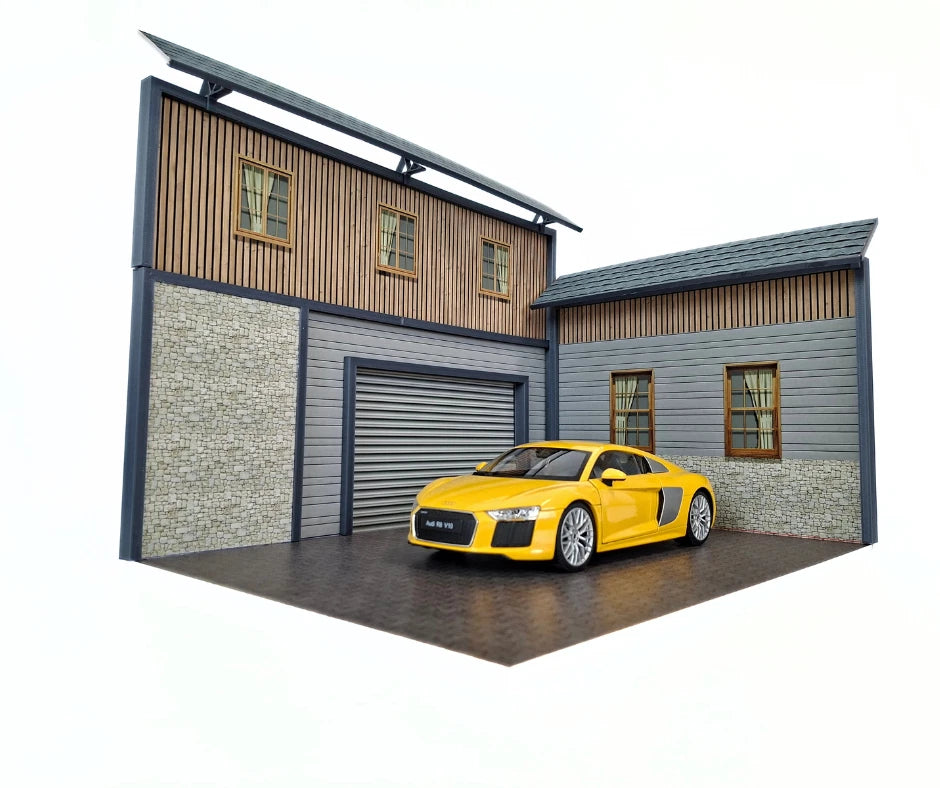 Реалистичен гараж Диорама 1:18 – Дисплей за моделни на автомобили