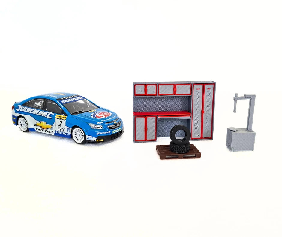 Диорама Комплект Автосервиз 1:43