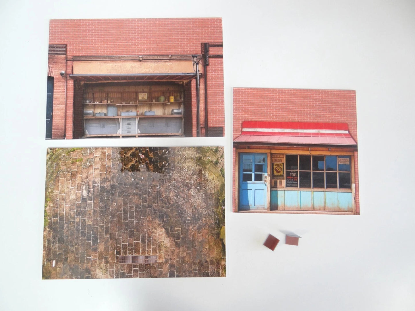 Диорама „Магазин и гараж“ – мащаб 1:24 – комплект снимки на модели