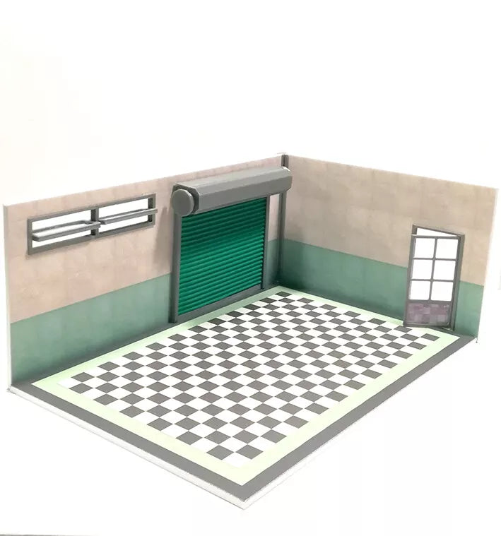 Диорама автогараж с шахматен под – Мащаб 1:24
