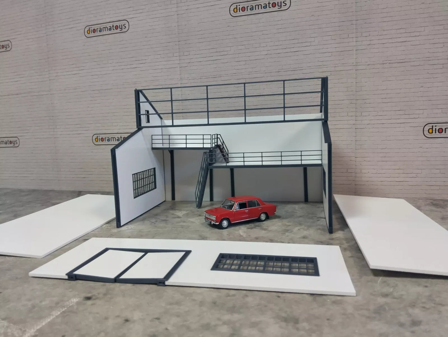 Направи си сам (DIY) Автосервиз за мини коли Диорама модел Мащаб 1:43