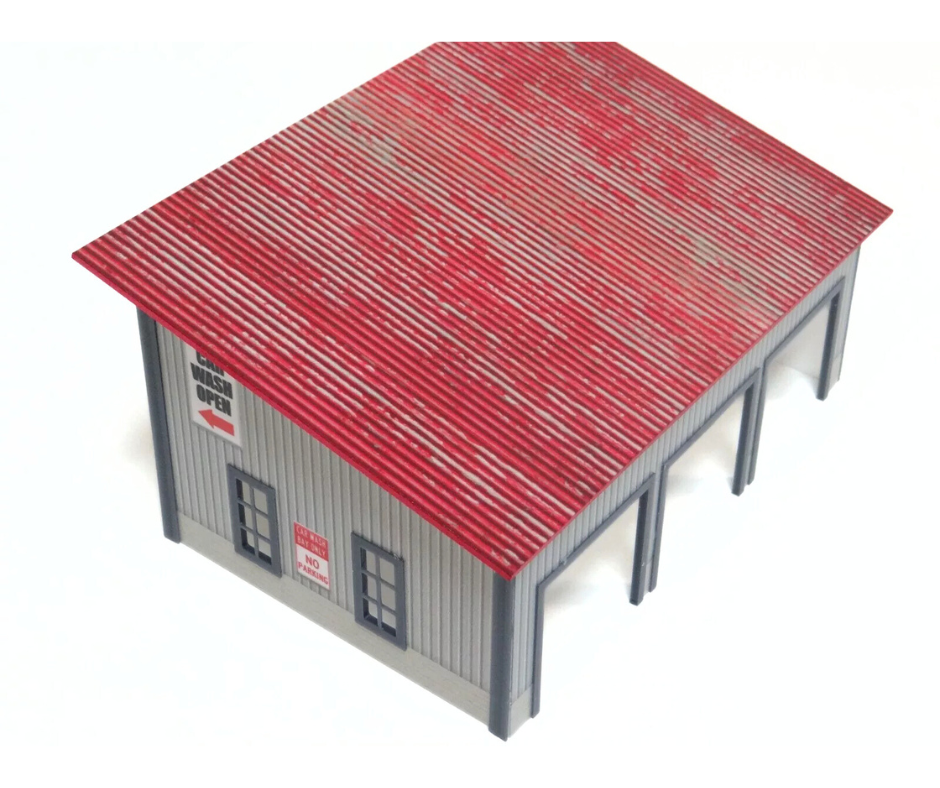 Диорама "Автомивка"за умалени модели – мащаб 1:60–1:64