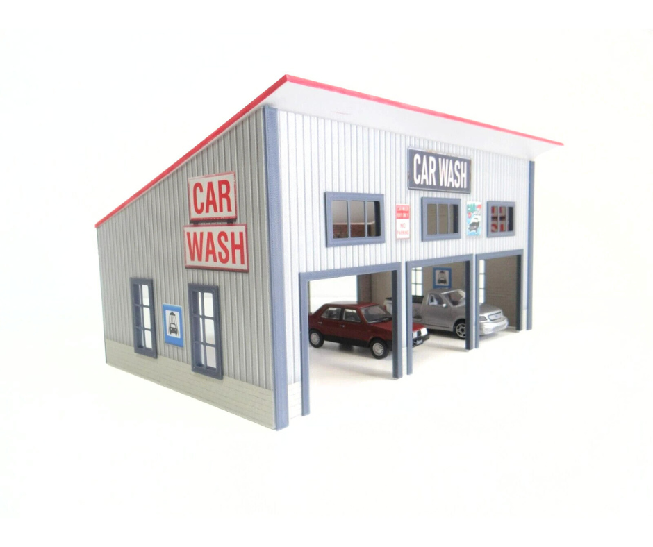 Автомивка Диорама модел в мащаб 1:43 Сглобяем комплект Auto Cleaning