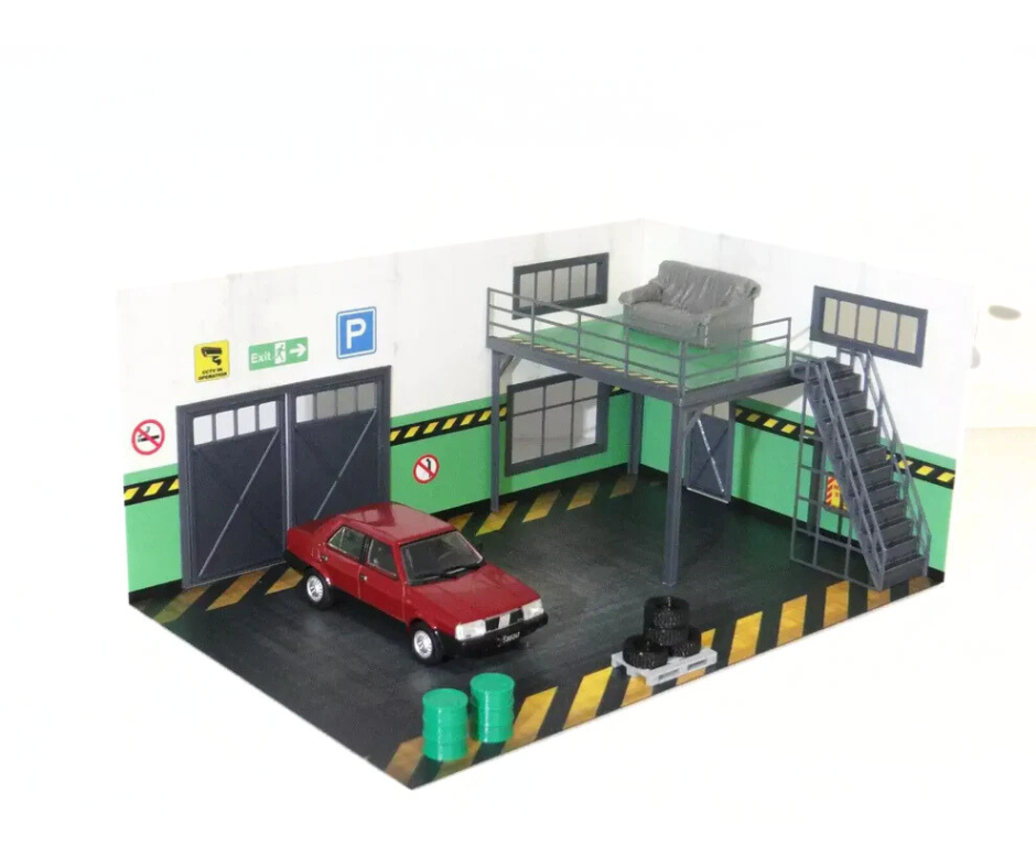 Сервизен гараж 1:43 Диорама Комплект - Модел за коли в мащаб 1:43
