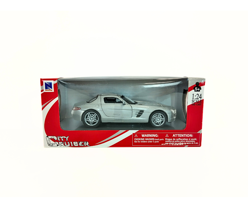 Метален модел Mercedes SLS AMG 1:24 NEWRAY – сребрист