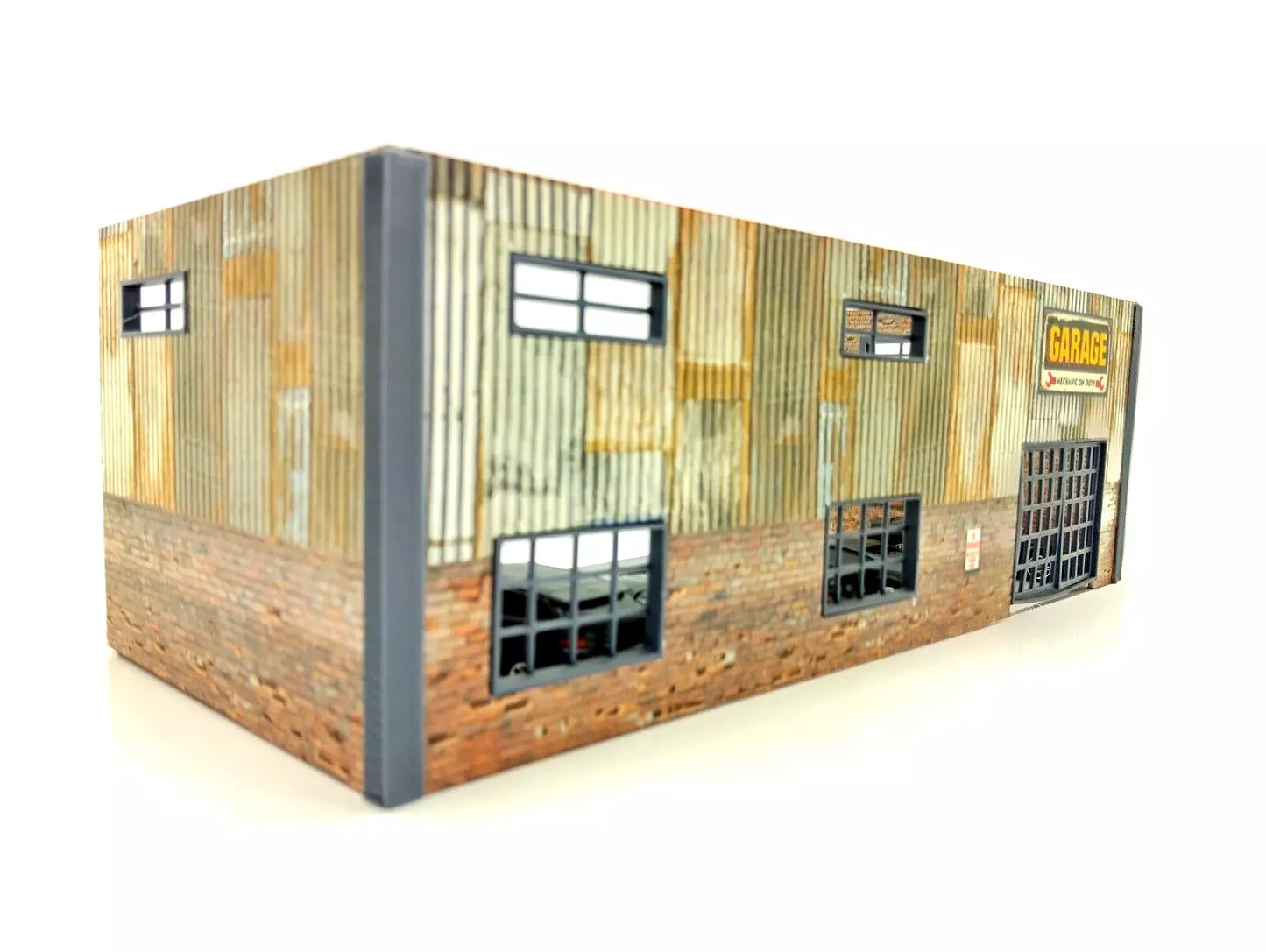 Кит за диорама – Двуетажен тухлен/бетонен гараж в мащаб 1:60-1:64