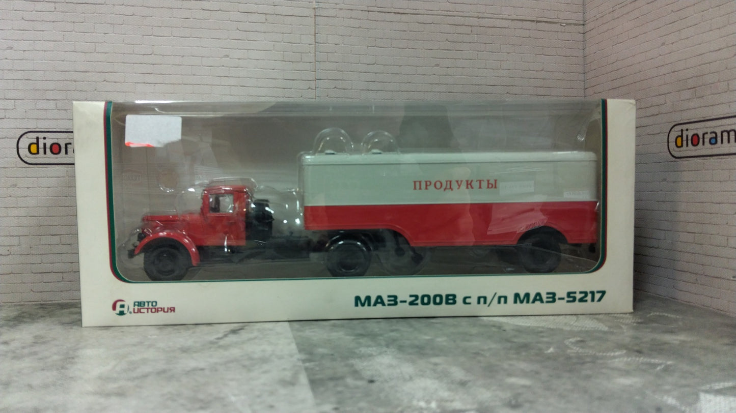 Руски камион МАЗ 200В / 5717 - модел 1:43 - Авто История