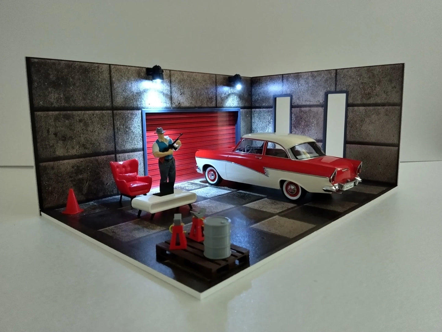 1:18 Диорама Комплект Автогараж Мащаб 1:18