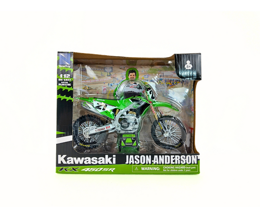Мащабен модел мотоциклет NEWRAY Kawasaki KX 450SR Jason Anderson 1:12