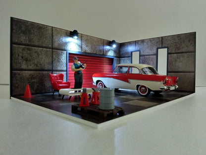 1:18 Диорама Комплект Автогараж Мащаб 1:18