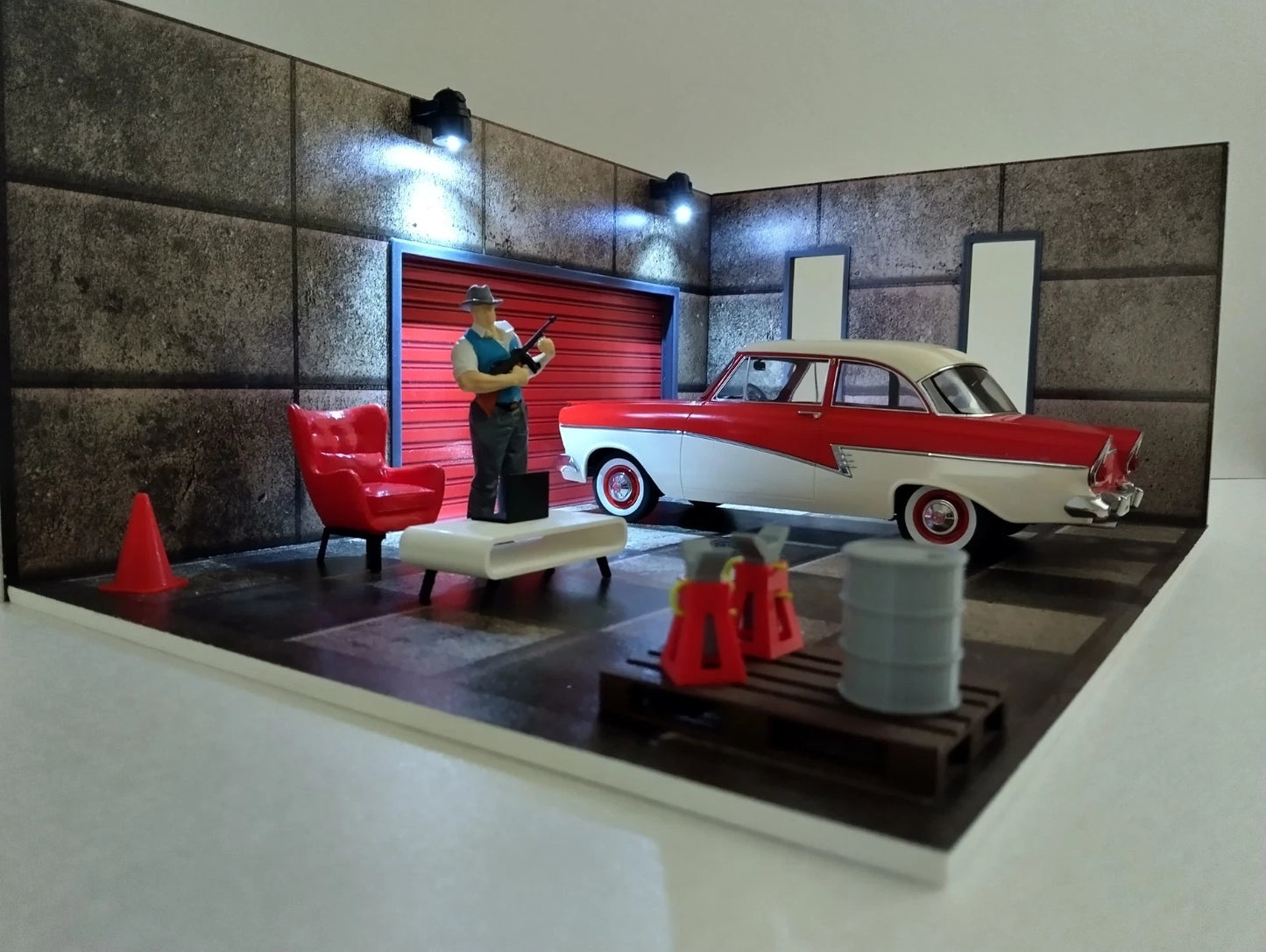 1:18 Диорама Комплект Автогараж Мащаб 1:18