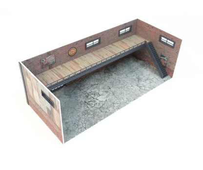 Кит за диорама – Двуетажен тухлен/бетонен гараж в мащаб 1:60-1:64
