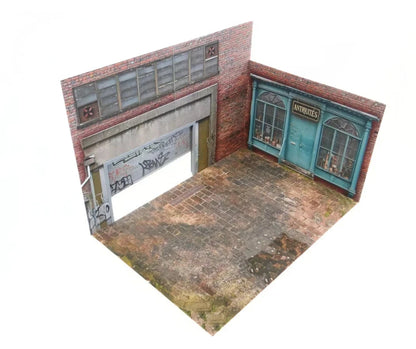 Антикварен магазин и гараж – диорама комплект Мащаб 1:18