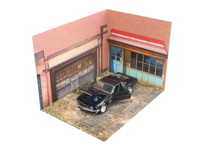 Мащаб 1:24 улична сцена с гараж – детайлен изглед