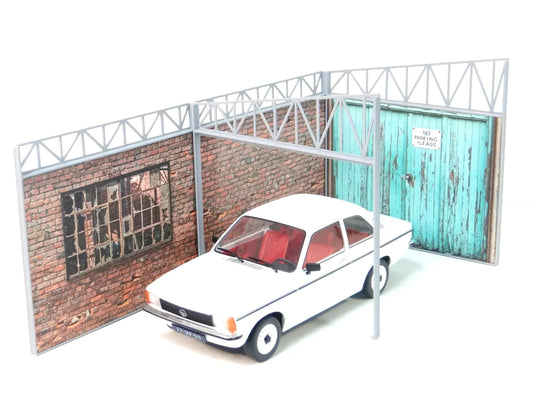 Ретро отворен гараж 1:18 за моделни автомобили