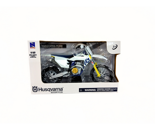 Модел на мотоциклет NEWRAY Husqvarna FC450, мащаб 1:12, метал и пластмаса