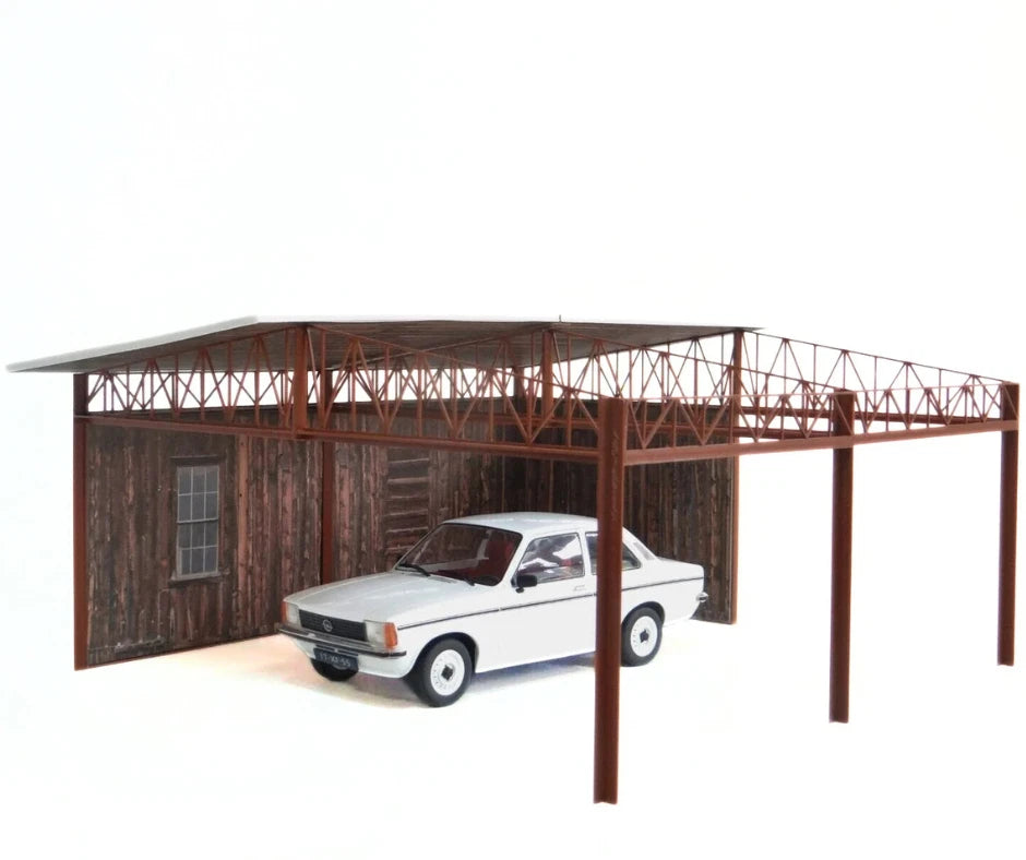 Диорама кит 1:18 с полуотворен покрив