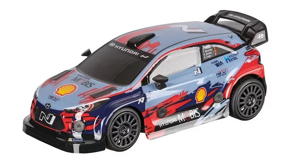 Model car with Shell and Hyundai branding on a white background