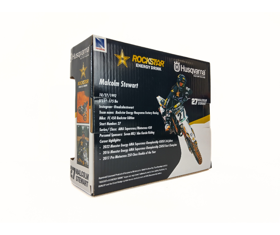 Мотоциклет NEWRAY Rockstar Energy Husqvarna FRT FC450 – 1:12 мащаб