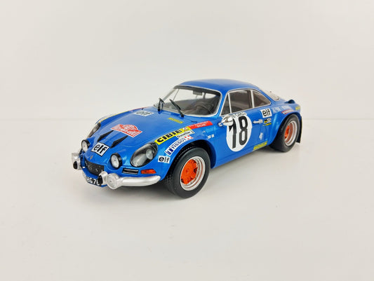 мален модел Renault Alpine A110 #18 1:18 – синьо/бял