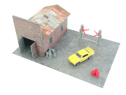 Бетонна основа и тухлени стени – 1:64 хоби модел