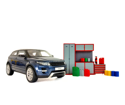 1:18 шкаф за инструменти с аксесоари за диорама