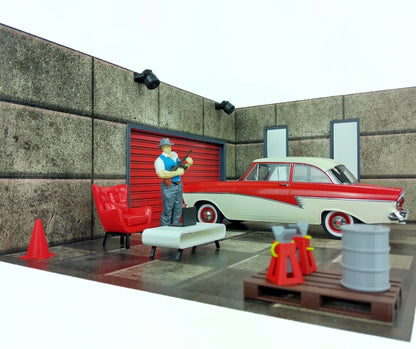 1:18 Диорама Комплект Автогараж Мащаб 1:18