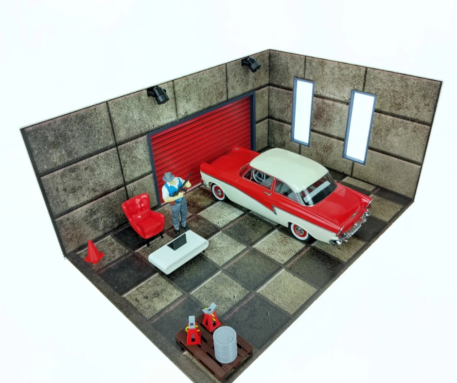 1:18 Диорама Комплект Автогараж Мащаб 1:18