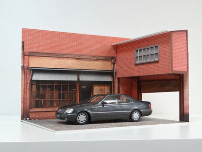 1:18 Диорама Гараж и Уличен Магазин Сцена за Колекционерски Модели Коли