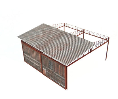 „Дървен“ Ретро Навес за Автомобили 1:18