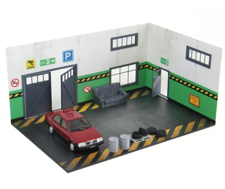 Сервизен гараж 1:43 Диорама Комплект - Модел за коли в мащаб 1:43