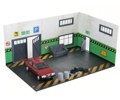 Сервизен гараж 1:43 Диорама Комплект - Модел за коли в мащаб 1:43