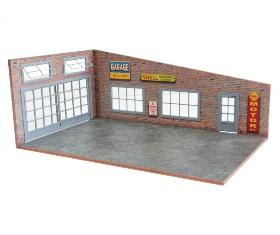 Гараж Parts & Service Диорама модел Мащаб 1:43 С подемник и аксесоари
