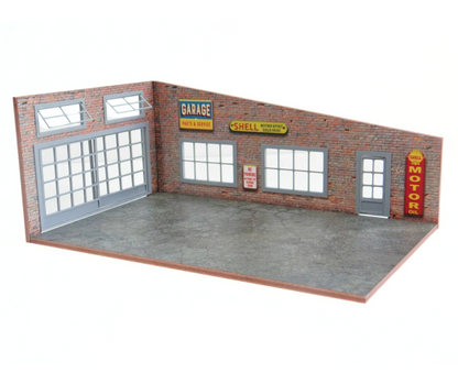 Гараж Parts & Service Диорама модел Мащаб 1:43 С подемник и аксесоари