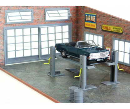 Гараж Parts & Service Диорама модел Мащаб 1:43 С подемник и аксесоари