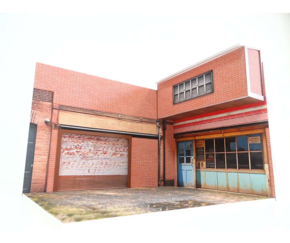 Диорама комплект Магазин с гараж Мащаб 1:24