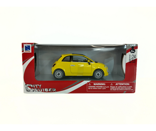 FIAT 500 NEWRAY – жълт метален модел 1:24