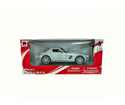Метален модел Mercedes SLS AMG 1:24 NEWRAY – сребрист