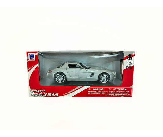 Метален модел Mercedes SLS AMG 1:24 NEWRAY – сребрист