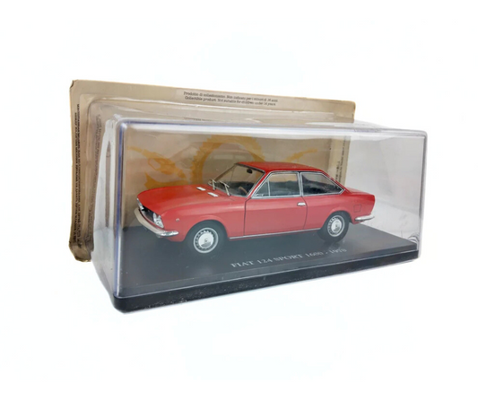 Fiat 124 Sport 1600 – 1970 Мащабен модел 1:24 с дисплей кейс