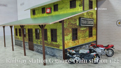 ЖП Гара в мащаб 1:22.5 Диорама - Декор за G Gauge железопътен макет