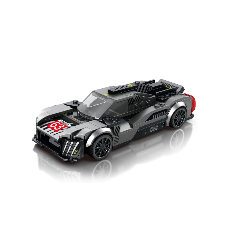 Toy car model on a white background