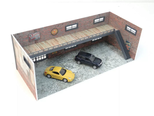 Кит за диорама – Двуетажен тухлен/бетонен гараж в мащаб 1:60-1:64