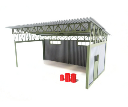 Метален навес тип „ламаринен покрив“ – мащаб 1:43 – Модел за диорама